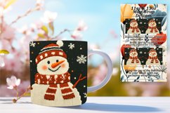 Elegant 15oz Mug Wrap Png Design , Snowman Product Image 1