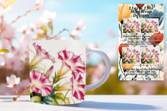 Enchanting 15oz Mug Wrap Png Template , Flowers Product Image 1