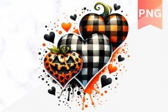 Halloween Heart Sublimation - Clipart PNG Design Product Image 1