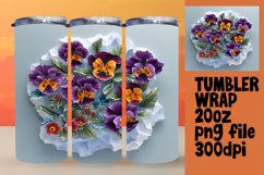 3D Flower Hole Sublimation Wrap for 20oz Tumblers Product Image 1