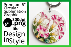 Artistic Circle Design Car Coaster , Flowers Product Image 1