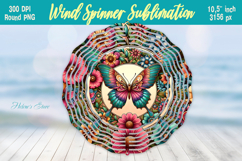 Cute butterfly windspinner |Summer Wind spinner sublimation Product Image 1
