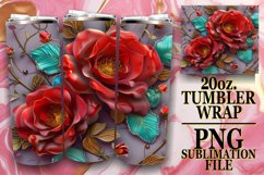 Glossy Flower Glitz Tumbler Wrap - Summer Shine Product Image 1