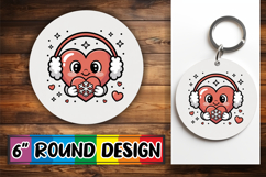 Sublimation Car Coaster Magic, Valenines Heart Product Image 1