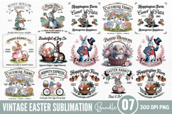 Vintage Easter Rabbit Bunny Bundle PNG Product Image 1