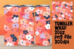 Sublimation Tumbler Wrap with Boho Flower Haven Product Image 1