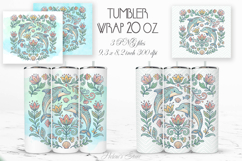 Boho ocean dolphin pastel straight tumbler 20oz wrap designs Product Image 1