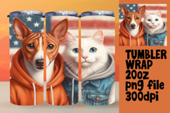 HIGH-QUALITY 20oz Tumbler PNG , Dog and cat Product Image 1