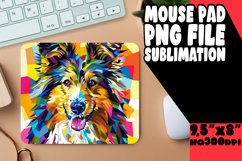 Elegant Abstract Dog Mouse Pad Sublimation PNG Product Image 1