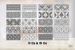 30 Black Damask Pattern Mug Sublimation PNG Bundle Product Image 2