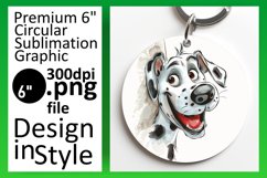 Amusing PeekaBoo Dog Circle Whimsy Charm Joyful Sublimation Product Image 1