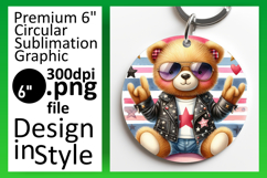 Stylish Circle Design for Keychains , Teddy Bear Product Image 1