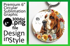 Sleek Dog Print Sublimation Car Coaster Product Image 1