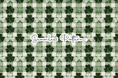 Lucky Clover Plaid Seamless Patterns - Leprechaun &amp; Clovers Product Image 8
