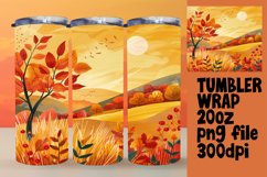 Watercolor Autumn Landscape | 20oz Tumbler Sublimation Product Image 1