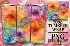 Whimsical Bloom Bonanza Tumbler Wrap, Colorful Fantasy Product Image 1
