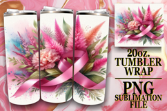 Vibrant dreams 20oz tumbler wrap, Flowers Product Image 1