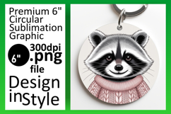 Charming Keychain Round Design PNG , Valenines Animals Product Image 1