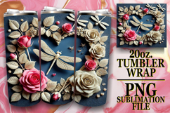 PRESENT OF HARMONY 20oz TUMBLER WRAP, 3D Heart Product Image 1