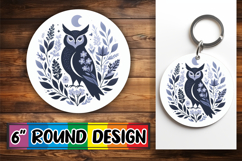 Heartfelt Circle Keychain Sublimation, Flower Animals Product Image 1