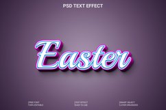 PSD Easter 3d editable text effect style Product Image 1