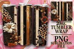 15x Leopard Spots and Flower 3D Tumbler Wraps 20oz Bundle Product Image 2
