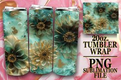 Blossom Burst Garden Tumbler Wrap Design Spring 20oz Product Image 1