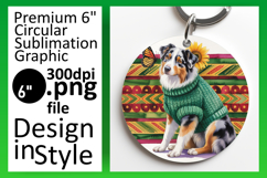 Bright Circle Design Coaster Artwork , Cute Dog Product Image 1