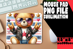 WHIMSICAL mouse PAD PNG Design, Teddy Bear Product Image 1