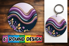 Cheerful Keychain Round Design PNG, Pattern Product Image 1