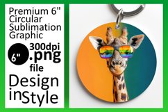 Spring-Themed Giraffe Round Design Crafting Product Image 1