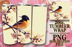 Gentle breezes 20oz tumbler wrap, Birds Product Image 1