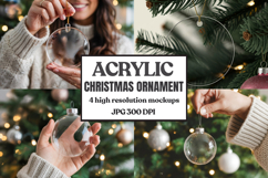 Acrylic Christmas Ornament Mockup , christmas ornament mocku Product Image 1