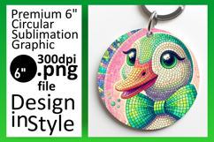 Playful Circle Design Coaster PNG , Goose Product Image 1