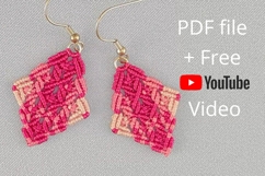 Micro Macrame Color Fading Earrings DIY YouTube Transcript Product Image 1