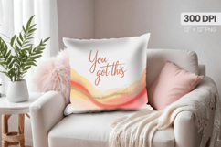 Inspirational Quotes Pillow PNG Motivational PNG Sublimation Product Image 1