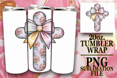 Cozy dreams 20oz tumbler wrap, Cross and Bow Product Image 1