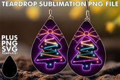 Bright Teardrop Earrings Gift Ideas, Neon Xmas Product Image 1