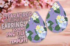 Sublimation Teardrop Earring with Boho Floral Bliss Product Image 1