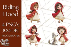 Crimson Cloak Fairy Tale Storybook PNG Clipart Product Image 1