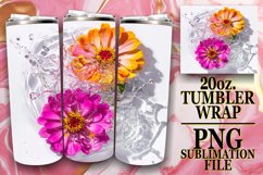 Serene Bloom: Floral Water Tumbler Design - 20oz Product Image 1