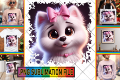 Unique TSHIRT Gift Ideas PNG, 3D Dog Product Image 1