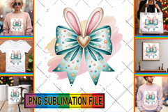 Cheerful PNG TSHIRT Art, Easter Bow Product Image 1