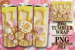 BRIGHT HORIZONS 20oz TUMBLER WRAP, 3D Flowers Product Image 1