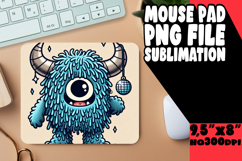 Sweet Desk Mat Sublimation Designs, Monster Product Image 1
