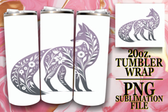 Happy Journeys 20oz tumbler wrap, Flower Animals Product Image 1