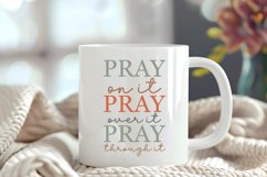 Christian Quote SVG - Faith Saying | Pray Pray Pray Product Image 4