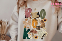 Retro Book Png, Ransom Note Typography Book Lover Png Product Image 4