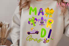 Glitter Mardi Gras PNG, Fleur De Lis Coquette PNG, Carnival Product Image 6