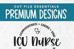 ICU Nurse SVG - a critical care unit nurse svg for crafts Product Image 6